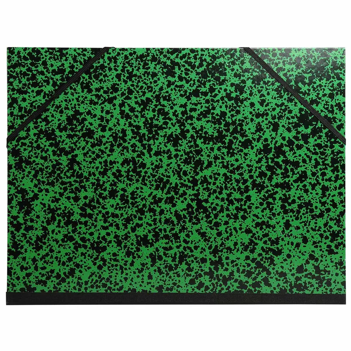 Carton &agrave; dessin Annonay avec &eacute;lastiques 26x33 cm - Pour formats A4 et 24x32 cm - Vert - EXACOMPTA 