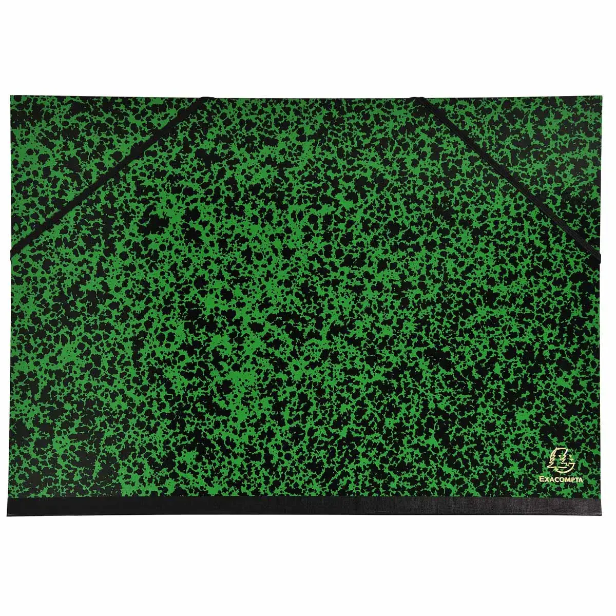 Carton &agrave; dessin Annonay avec &eacute;lastiques 32x45 cm - Pour format A3 - Vert - EXACOMPTA 