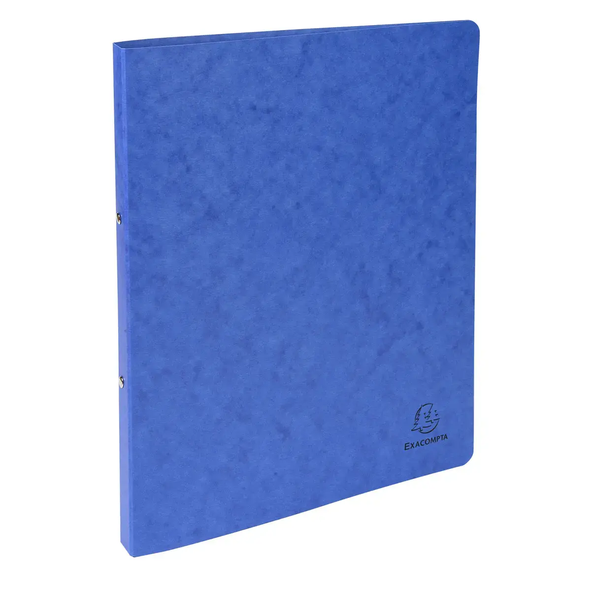 Classeur 2 anneaux 15mm Carte lustr&eacute;e - A4 - Bleu - EXACOMPTA 