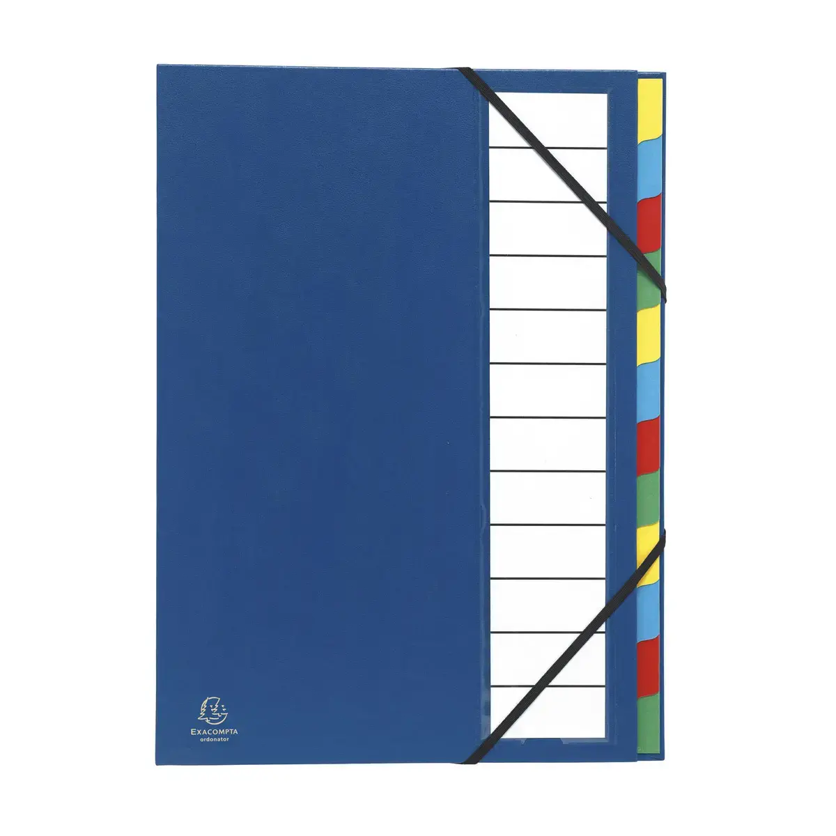 Trieur rigide Ordonator dos extensible 12 compartiments - Bleu - EXACOMPTA