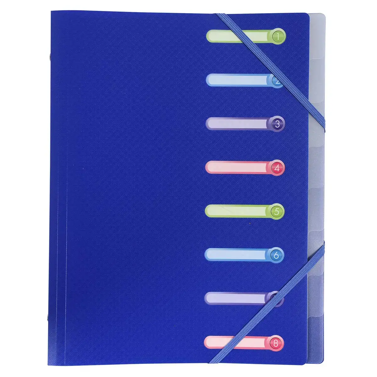 Trieur polypropylène 3 rabats 8 compartiments OPAK - Couleurs assorties - EXACOMPTA