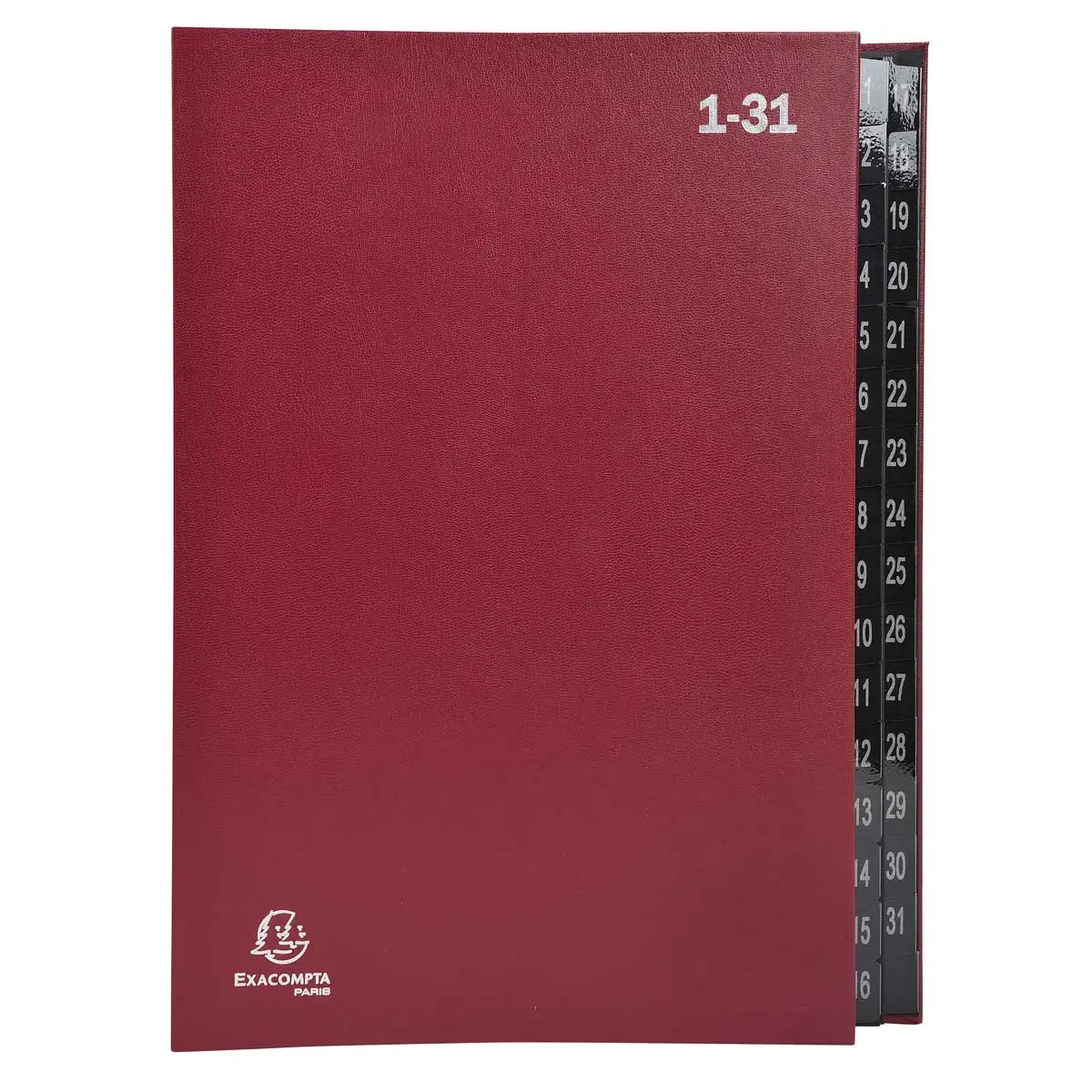 Trieur rigide Economique Ordonator 32 compartiments numériques - 24x34cm - Rouge - EXACOMPTA