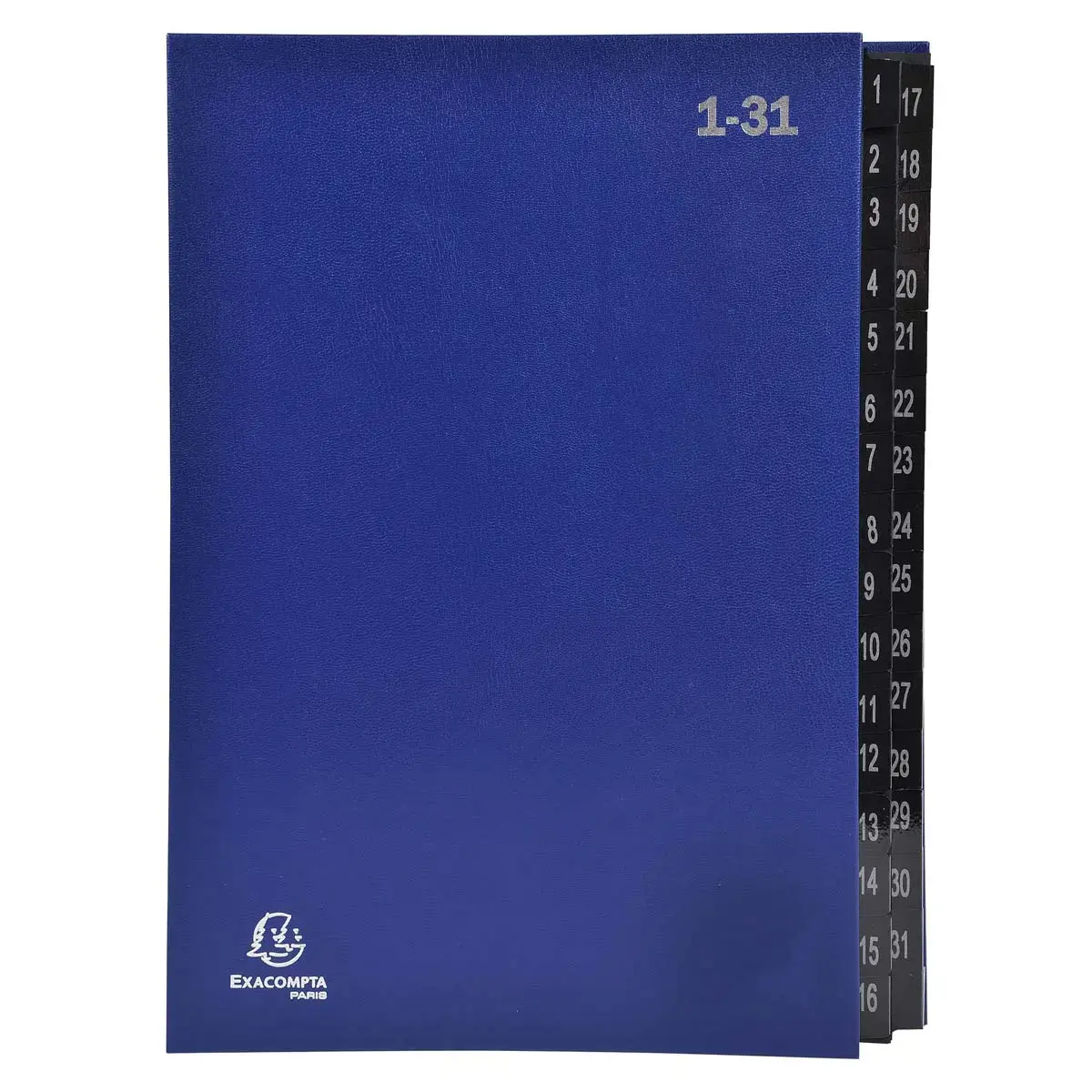 Trieur rigide Economique Ordonator 32 compartiments num&eacute;riques - 24 x 34 cm - Bleu - Exacompta 