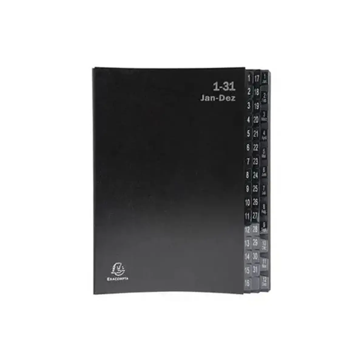 Trieur rigide Economique Ordonator 32 compartiments alphanum&eacute;riques - 24x34cm - Noir - EXACOMPTA 