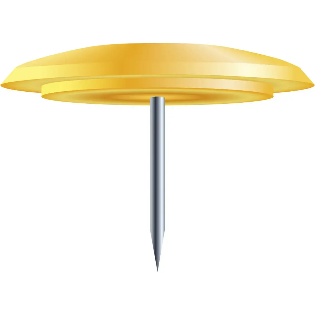 Bo&icirc;te de 40 punaises - Hauteur de pointe 7mm - 10mm de diam&egrave;tre - Jaune - EXACOMPTA 