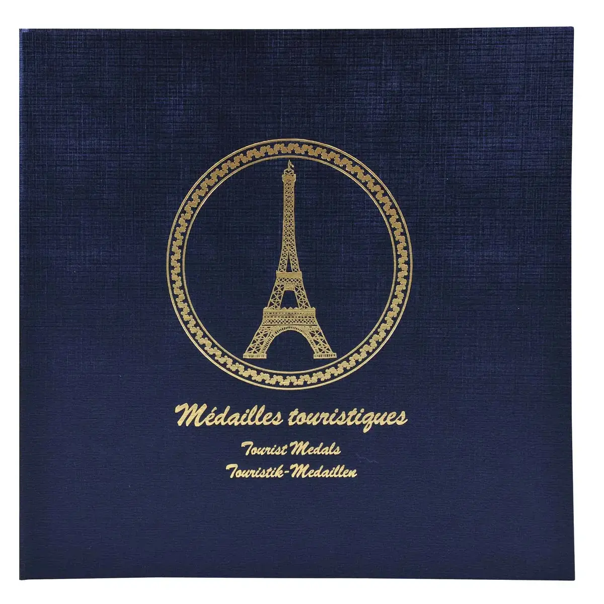 Classeur de collection pour 100 médailles souvenirs - 24,5x25 cm - Bleu marine - EXACOMPTA