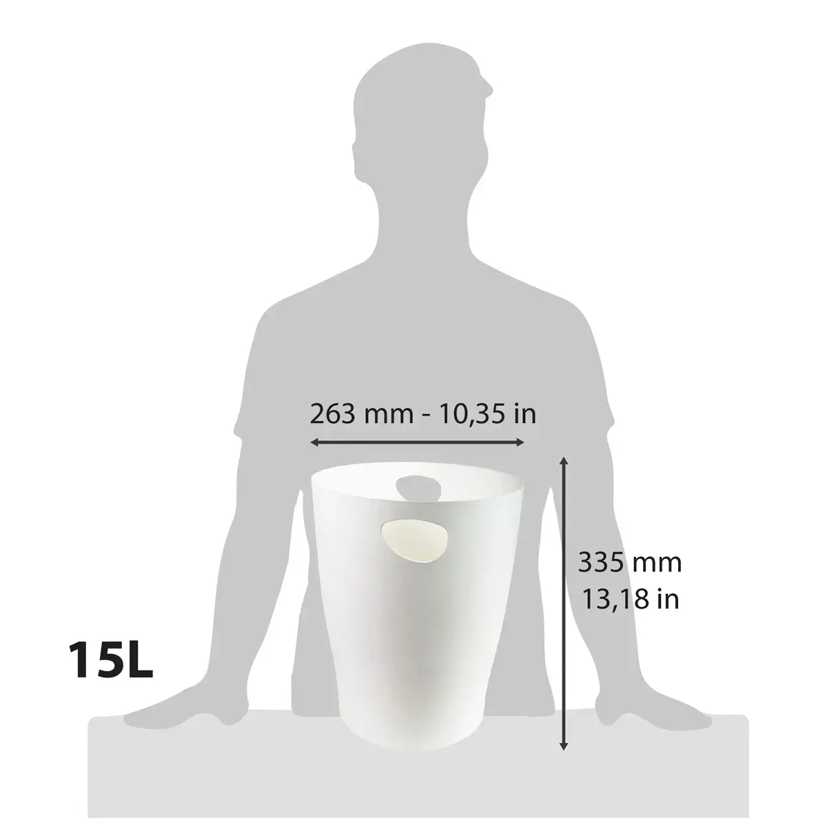 ECOBIN Corbeille &agrave; papier - Blanc - EXACOMPTA 