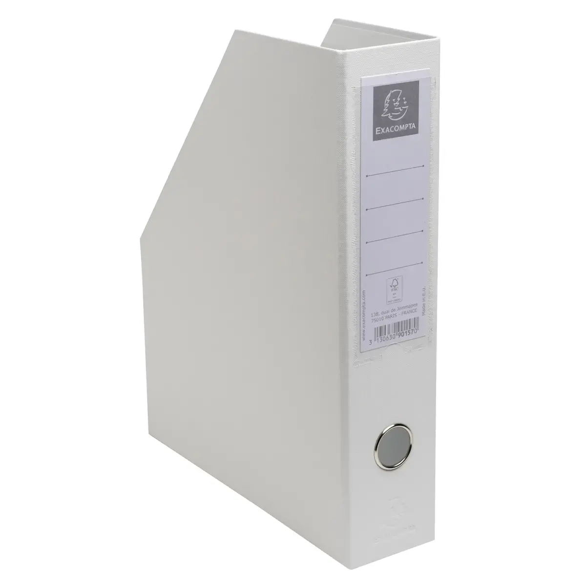 Porte-revues PP - Dos 70mm - livr&eacute;s &agrave; plat - 23x31cm - Blanc - EXACOMPTA 
