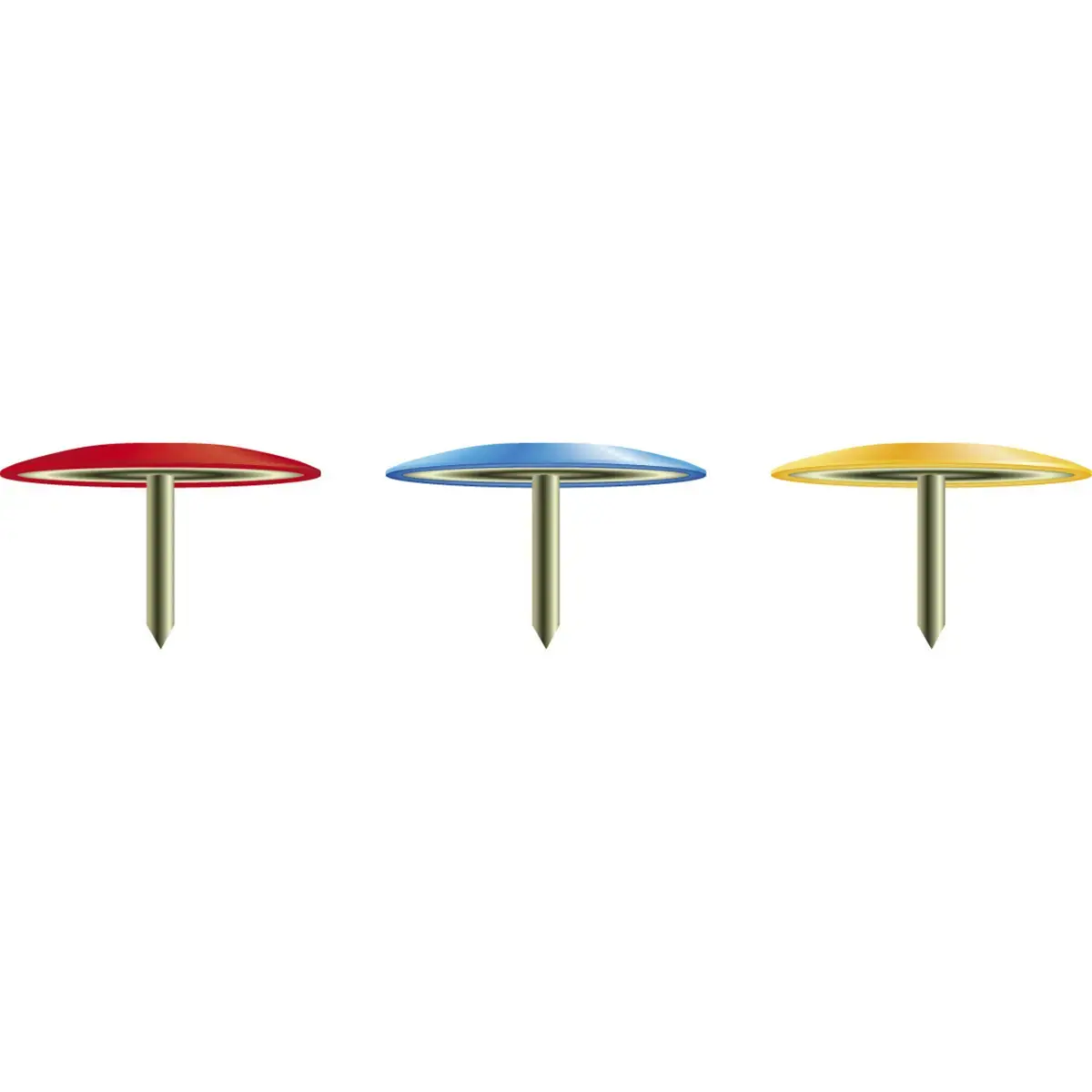 100 Punaises en laiton - 9 mm - Coloris assortis - EXACOMPTA 