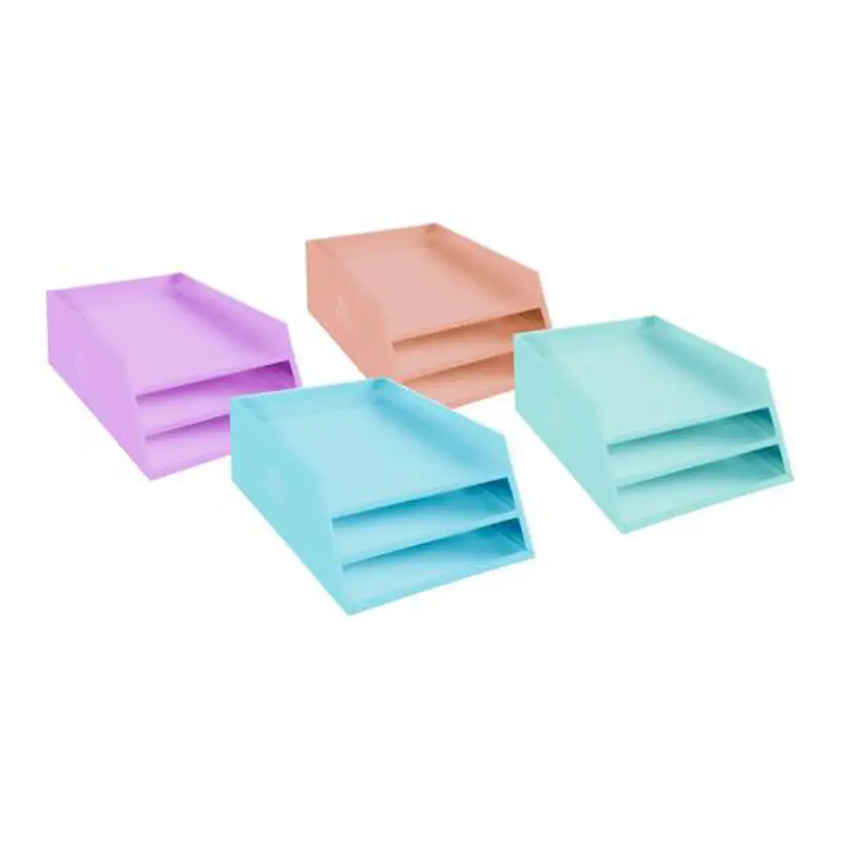 Corbeille &agrave; courrier en carton - 3 niveaux - Exacompta 