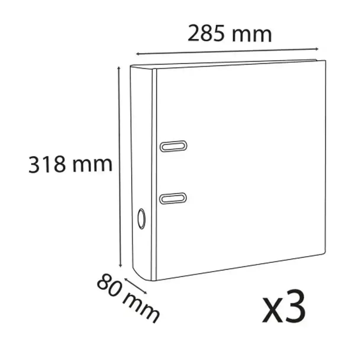 LOT DE 3  CL PP/Papier D80 A4 ORANGE 