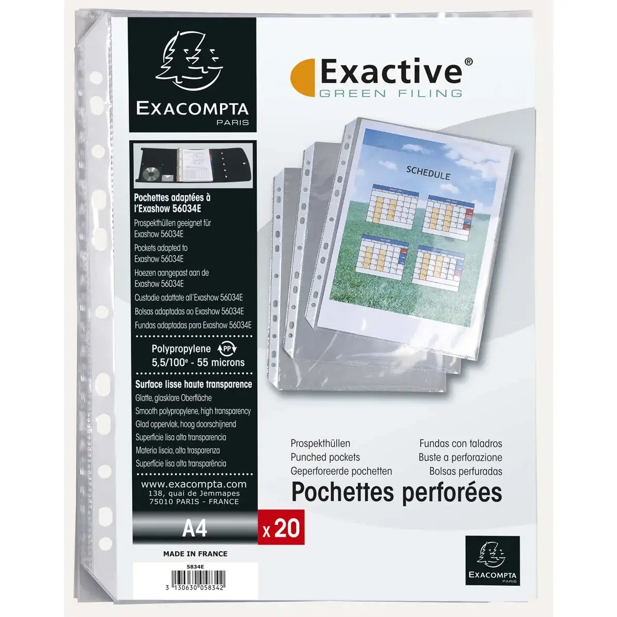 Sachet 20 poch. perforees pour EXACTIVE