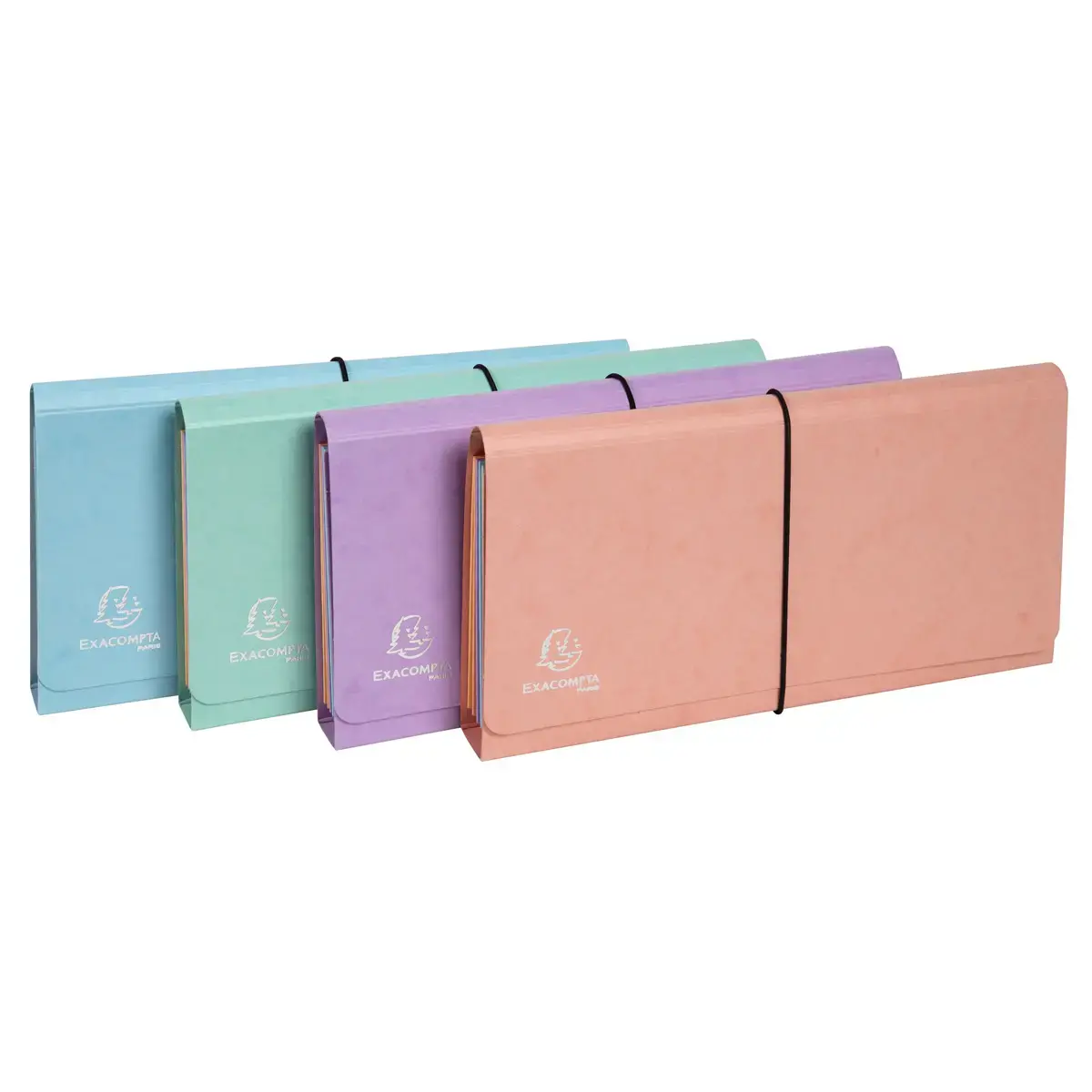 Trieur Pocket 6 compartiments 26 x 13 cm Aquarel - Couleurs assorties - Exacompta