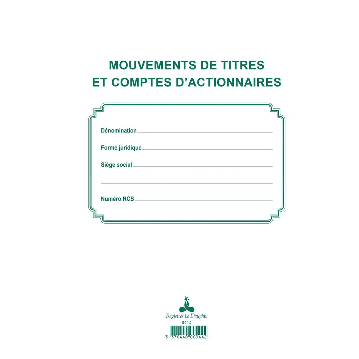 REGISTRE DES MOUVEMENTS DE TITRES