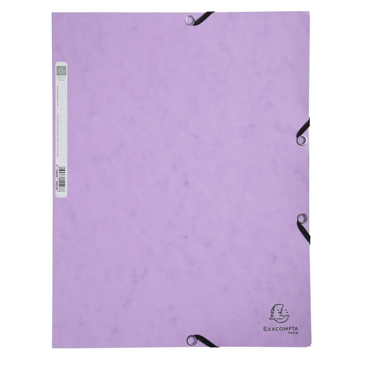 Chem. 3rab+elast. A4 carte AQUAREL mauve