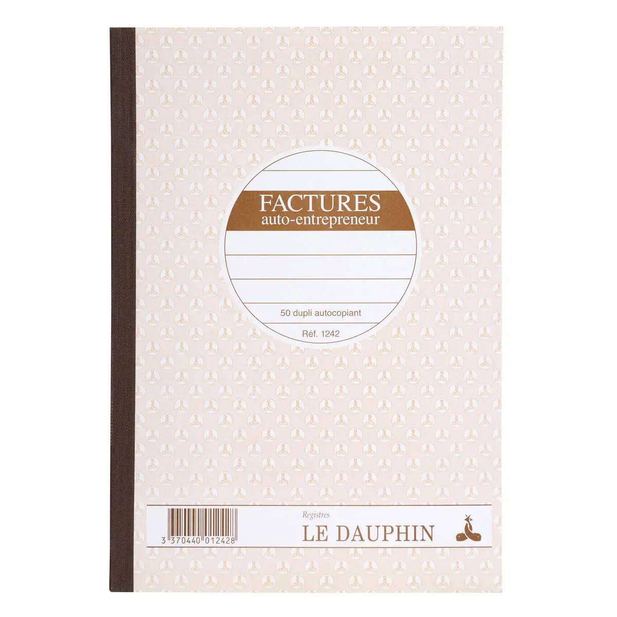 Carnet de factures auto-entrepreneur autocopiant - A5 - 50 feuilles en duplicata - Le Dauphin