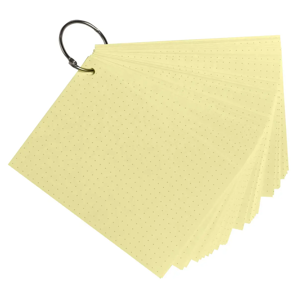 Flashcards bristol A6 dots Jaune - Exacompt 