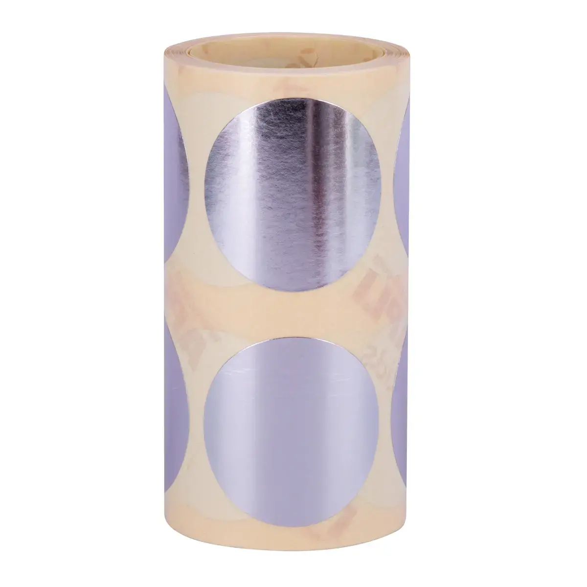 Rouleau gommettes rondes &Oslash; 45 mm argent - Apli 