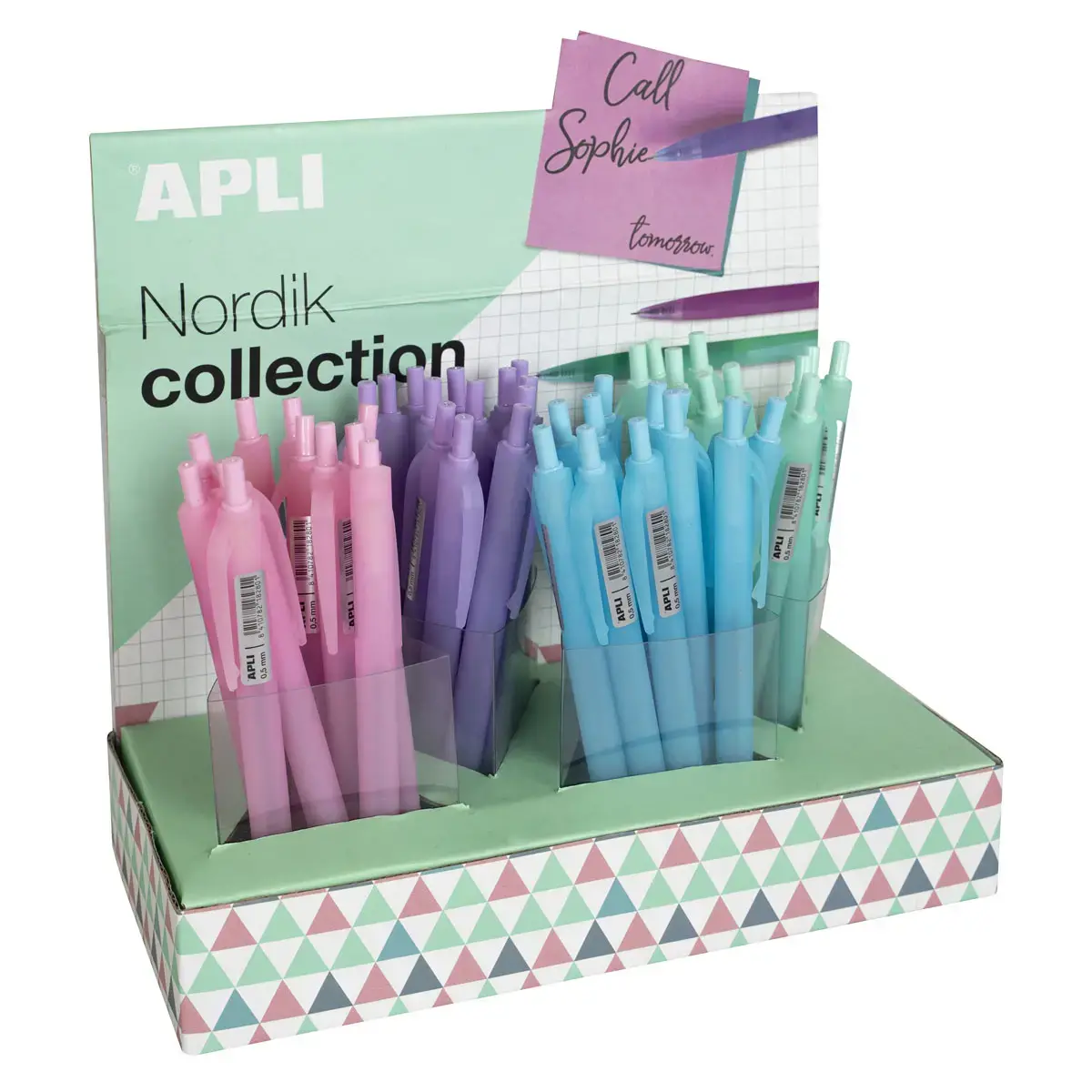 Stylos &agrave; encre gel couleurs assorties Nordik Collection - 48 unit&eacute;s - Apli 