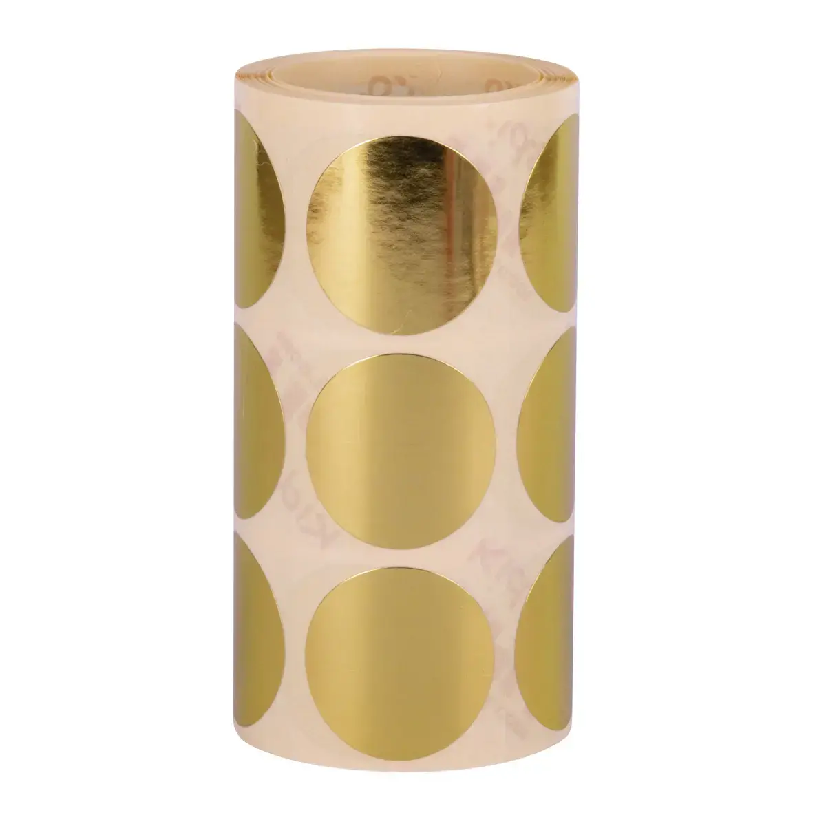 Rouleau de gommettes rondes Ø33 mm métallisées or - Apli