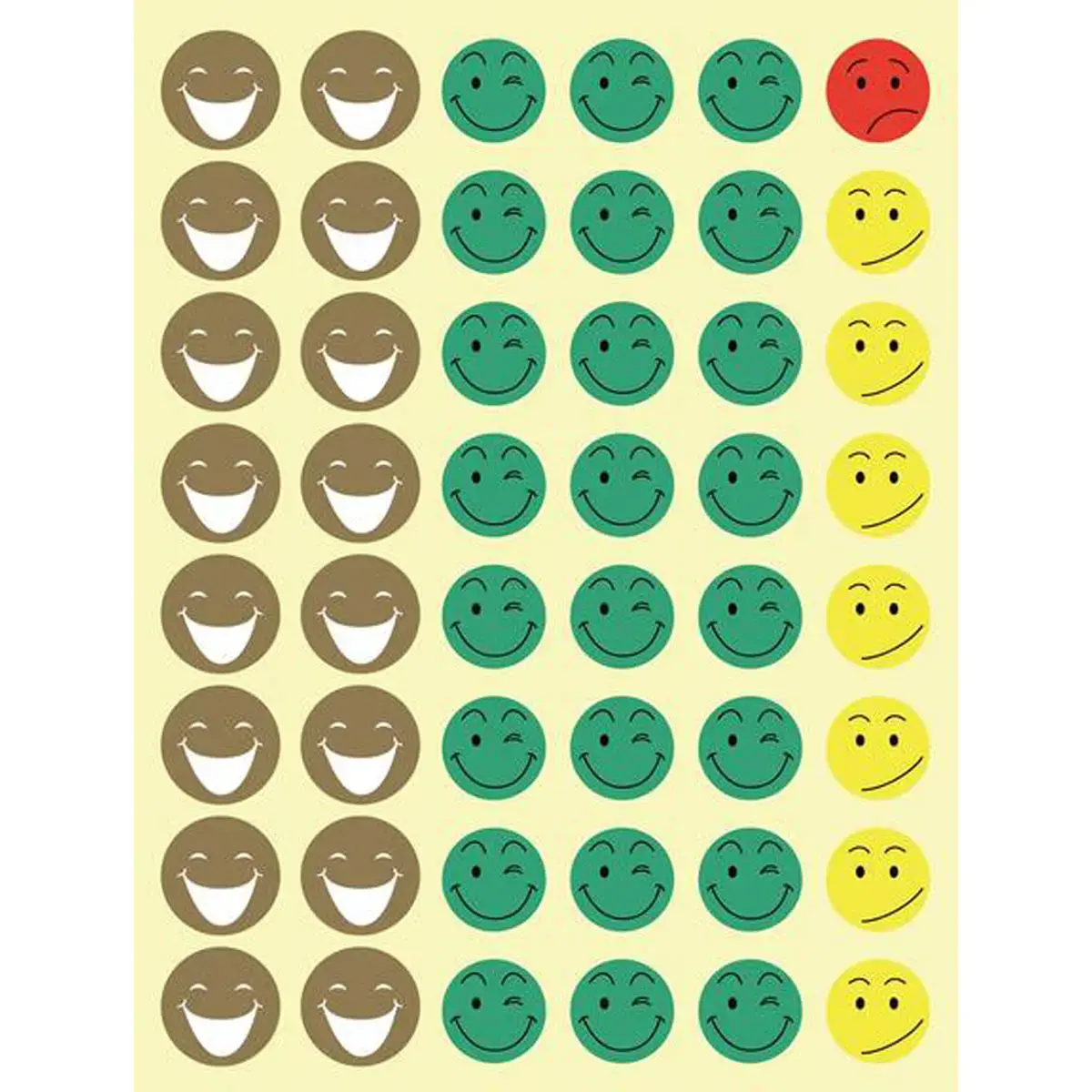 Gommettes Sourire 12 feuilles - Apli