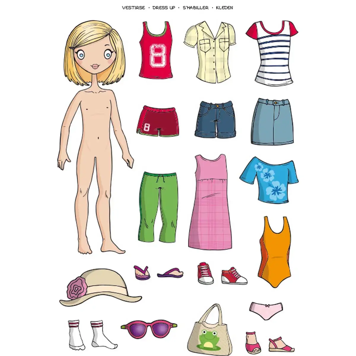 Gommettes thématiques réalistes La mode pour les filles 2 feuilles - Apli