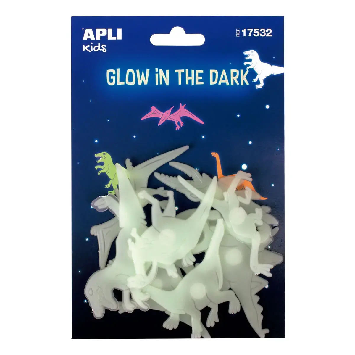 Stickers dinosaures luminescents - 9 unit&eacute;s - Apli 