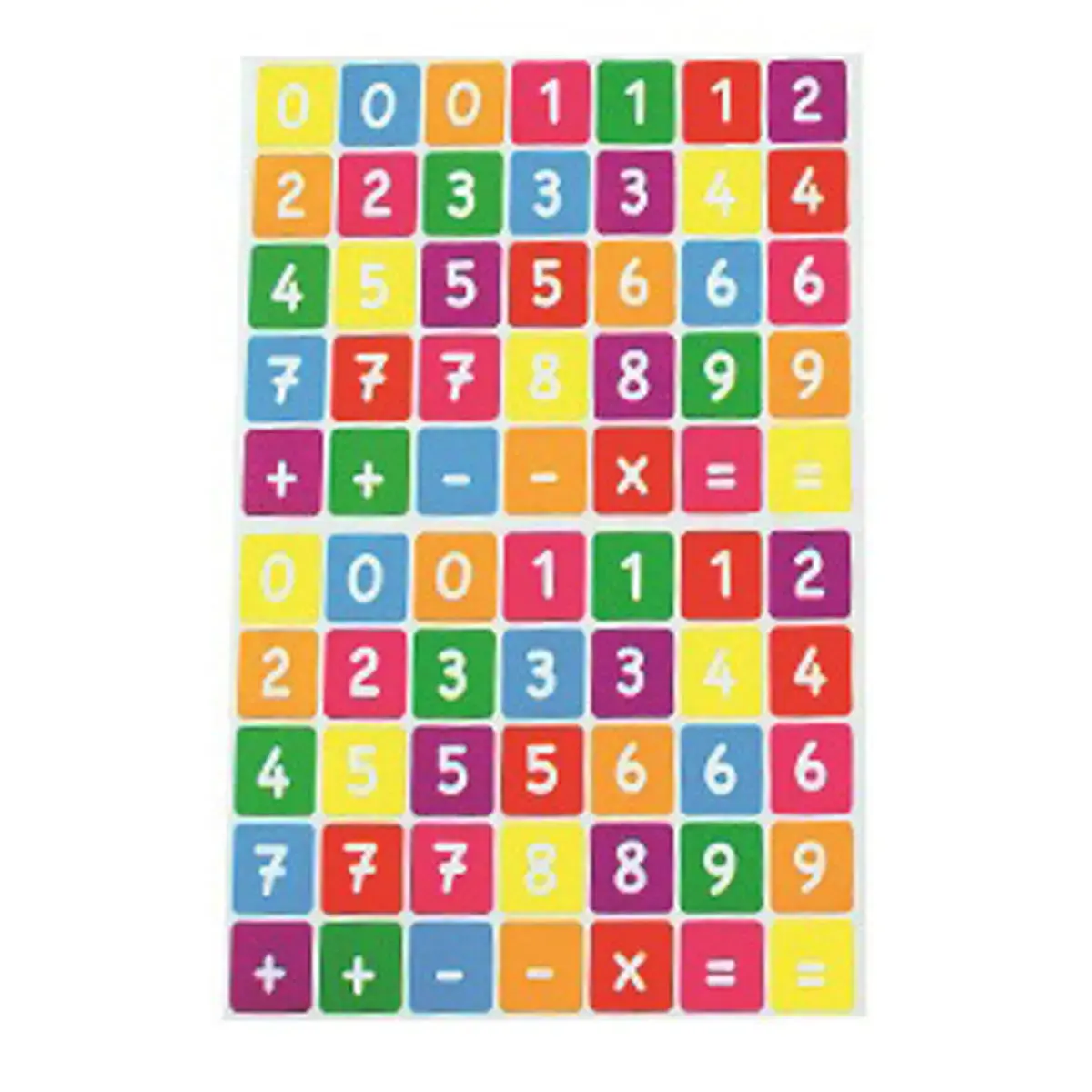 Gommettes thématiques Chiffres 0-10 3 feuilles - Apli